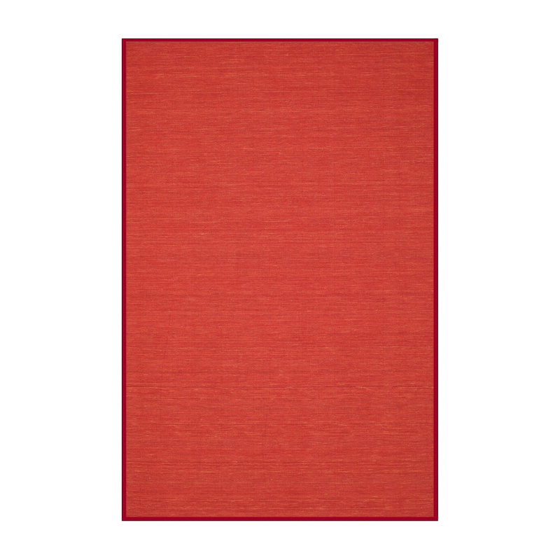 Tapis contemporain rouge, Rectangle 2 pi x 4 pi