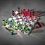 Trademark Games Modern Acrylic Chess Set - Acrylic Chess Board with 32 Colorful Game Pieces - Unique