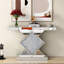 Mirrored Glass Console Table with Crushed Diamond Inlay