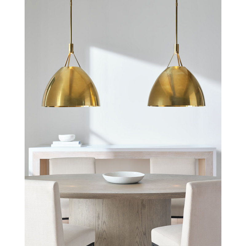 Sospeso 1 - Light LED Pendant, Natural Brass