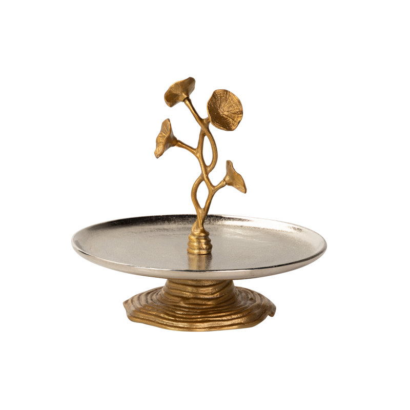 Aluminum Tray, Silver/Gold