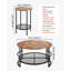 Ensemble de 3 tables basses rondes avec pieds en métal industriels et configuration flexible