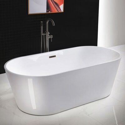 71"" x 32"" Freestanding Soaking Acrylic Bathtub -  WoodBridge, B1701 -ORB-Drain &O