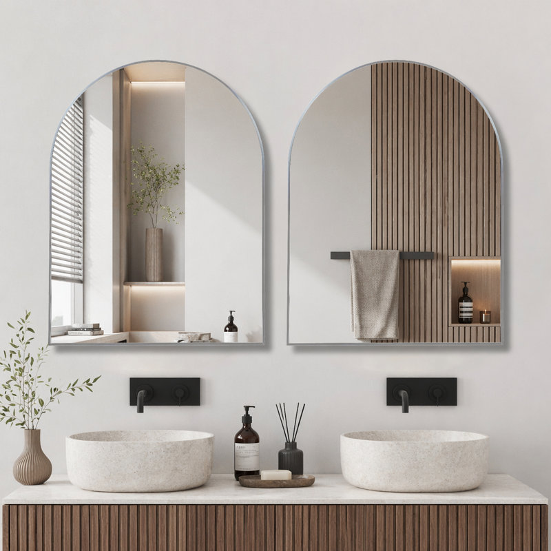 Miroir mural pour salle de bain, 30 po x 40 po, Argent