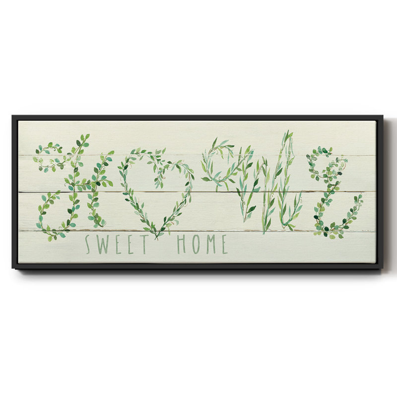 Shiplap Vines Home - Toile encadrée, H 20 po x l 50 po