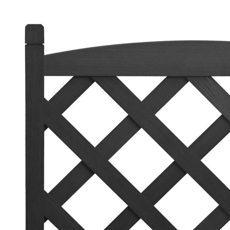 Lahiri Wood Pot Planter, Black, 43.3" H x 21.7" W x 11.8" D