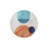 Orange Blue Themed Abstract Patterned Modern Decorative Carpet-1824293657