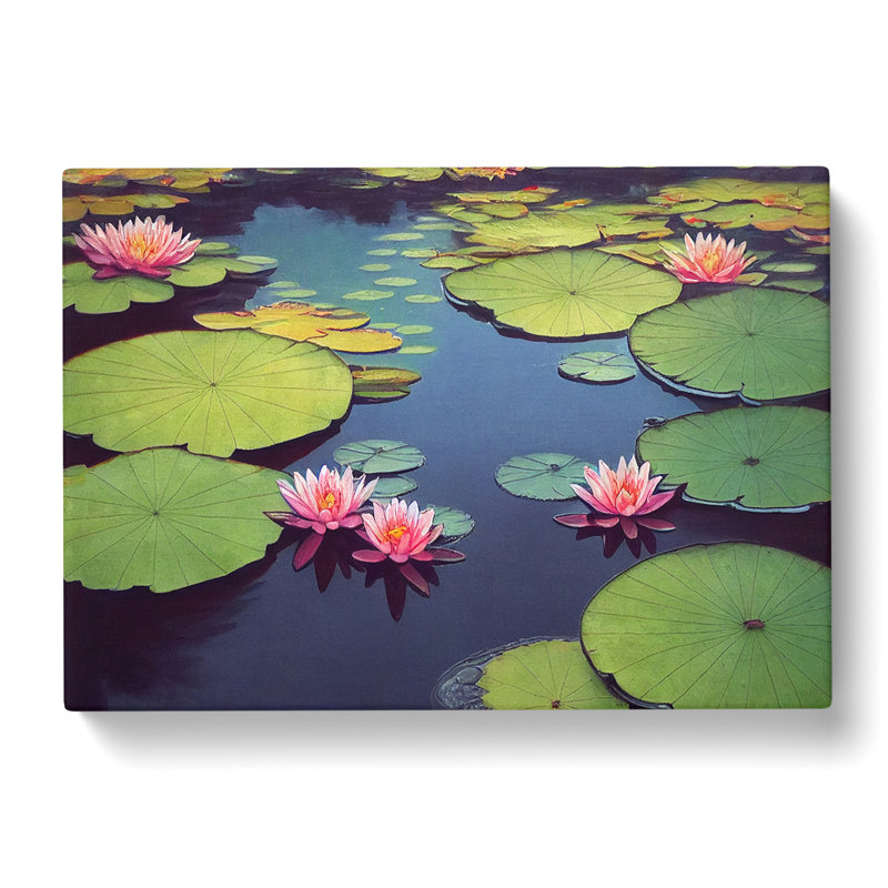 Precious Water Lily Pond - Wrapped Canvas, 35cm H x 50cm W x 3cm D