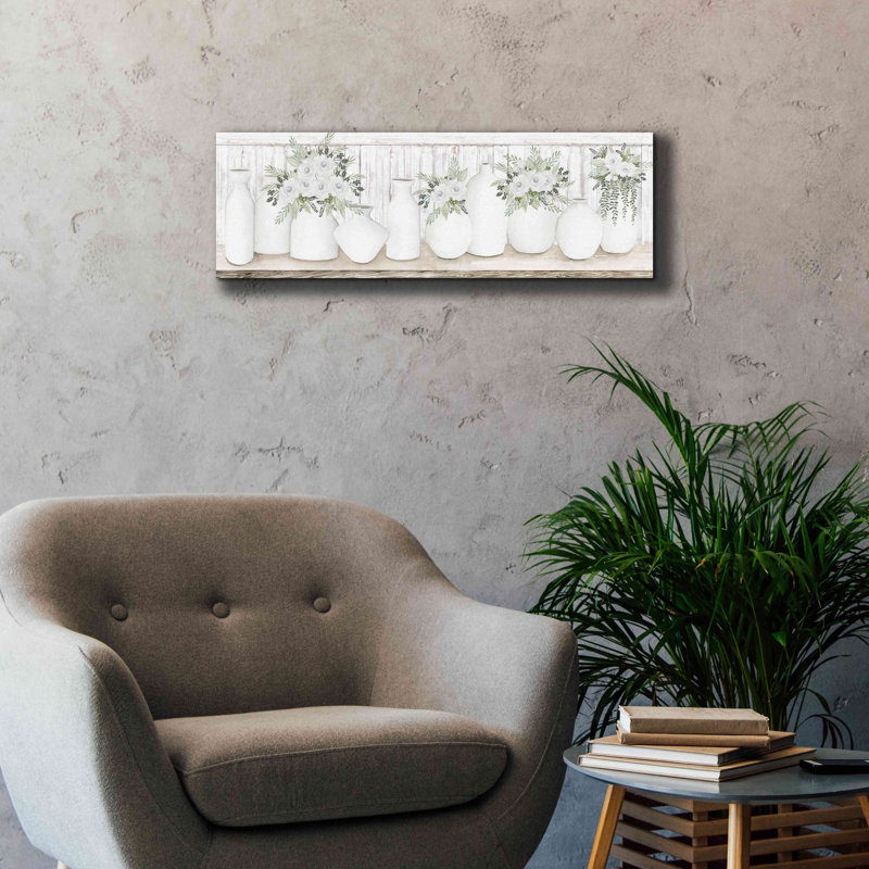 «Aayansh White Simplicity» par Cindy Jacobs, reproduction d'art sur toile tendue