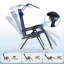 Chaise longue d'extérieur inclinable pliante Zero Gravity avec parasol réglable et plateau porte-gobelet-1401735658