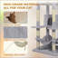 Tour pour arbre à chat avec base large, grand condo, 12 poteaux à griffer en sisal, grand hamac, plateforme supérieure, perchoir et jouet interactif-1426373568