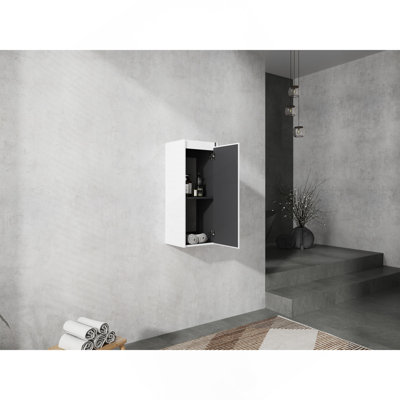 12" Bathroom Side Cabinet,Soft Close Doors,Float Mounting Design,(KD-Packing)