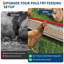 Chicken Feeding Trough 45", Galvanized Steel Chicken Feeder with Crossbar & Drainage Holes, Holds 12 Chickens Poultry Feeder Trough for Duck Turkey-375342145