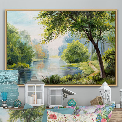 " Spring River Landscape Painting "