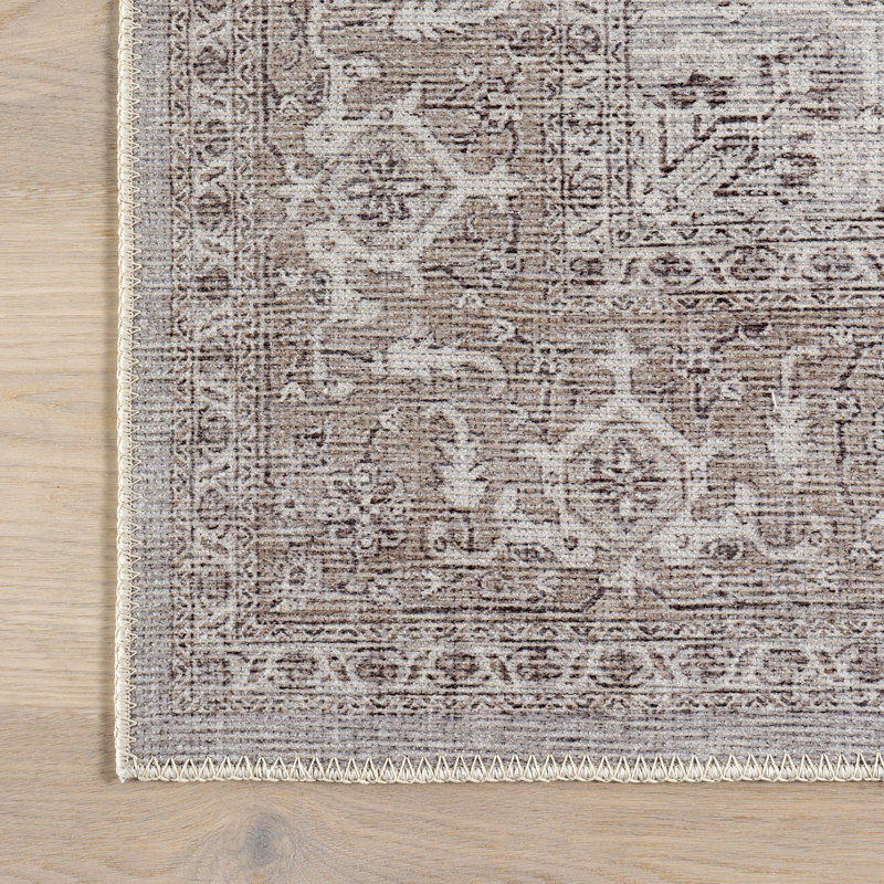 Tyrica Collection Recycled Cotton Machine Washable Area Rug, Rectangle 5' x 8'