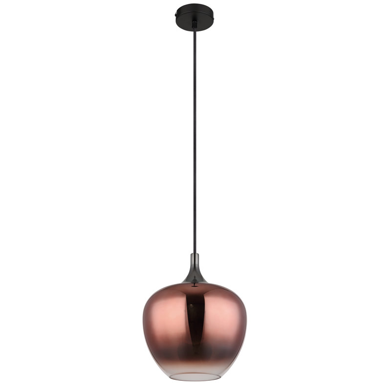 22.1 1 - Light Matte Black Pendant, Copper-coloured