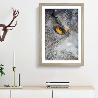 Eye of an Owl in Abstract - Picture Frame Graphic Art Print