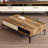 Modern Coffee Table with Walnut and Cream Finish, 41.3 x 12.8 x 23.6 inches | 100% Melamine Coated Particle Board, Thickness: 0.7 inches | Sturdy Metal Legs (6.7 inches) | Stylish & Functional Design for Living Room or Office-527587889
