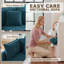 Ensemble de salon 3 pièces avec causeuse et 2 chaises d'appoint, revêtement texturé bleu foncé