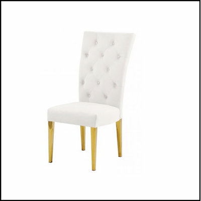Ensemble de 2 chaises de salle à manger rembourrées en velours Modern