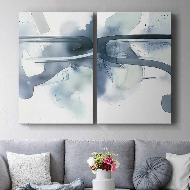 ABSTRACT Series DCCX III - Toile tendue avec châssis de qualité supérieure - Prêt à être accroché, H 12 po x l 16 po