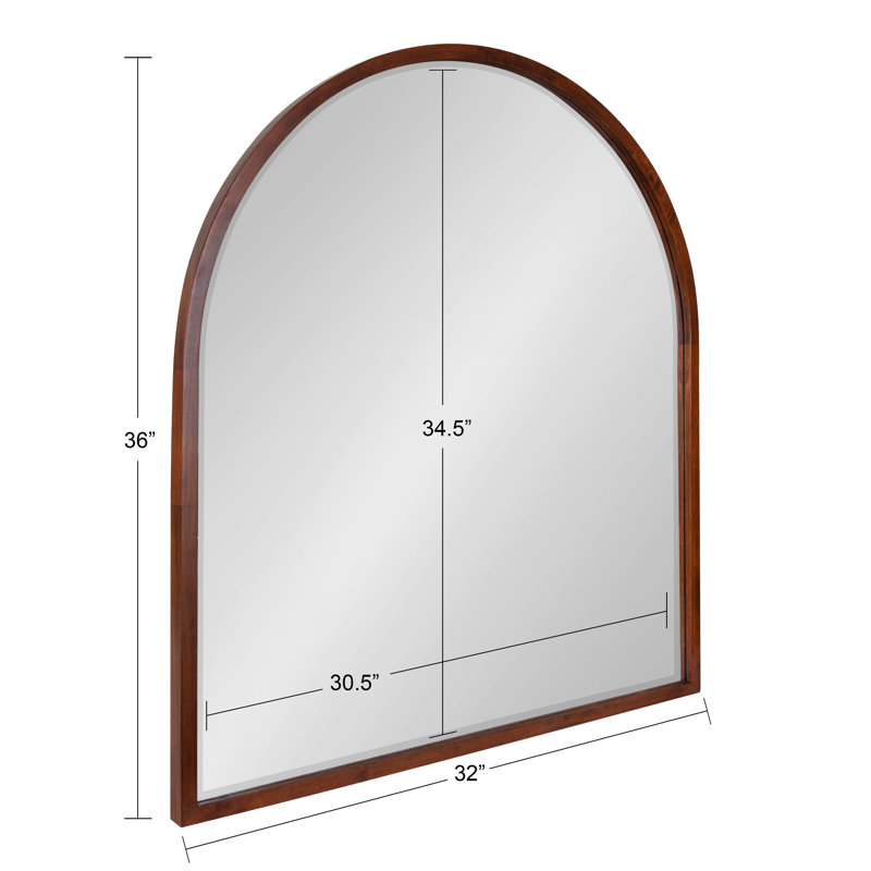 Glover Wood Arch Mirror, Walnut Brown