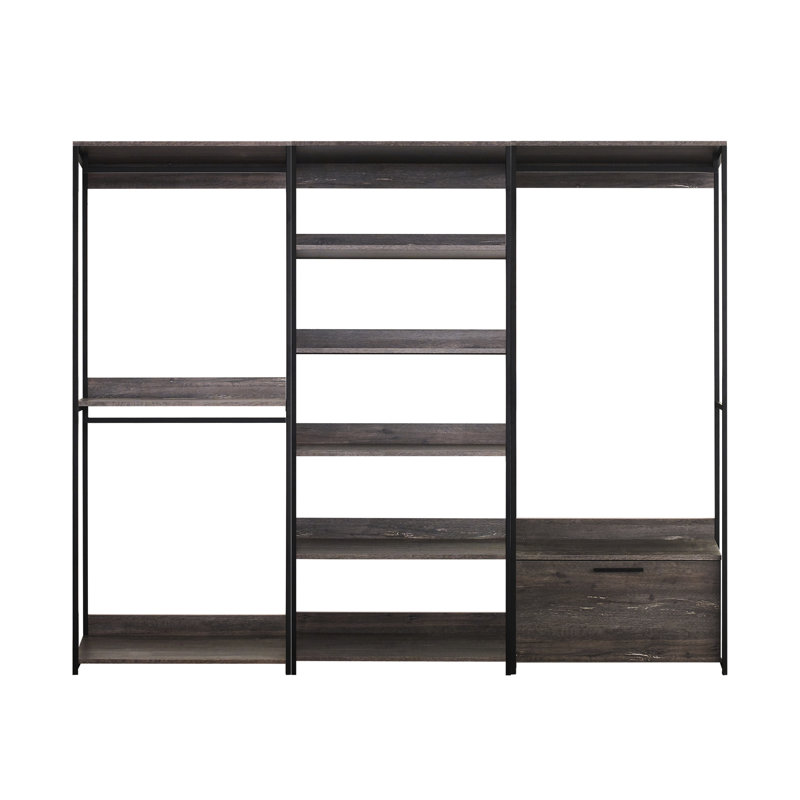 Garde-robe 2X plus épais pour une durabilité accrue avec une structure en métal solide, un espace de rangement profond, de l'eau et de la chaleur, une égratignure et une planche E0