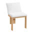 Ensemble de 2 chaises d'appoint rembourrées, tissu Boucle, structure en bois d'hévéa, lin beige, pour la cuisine et la salle à manger