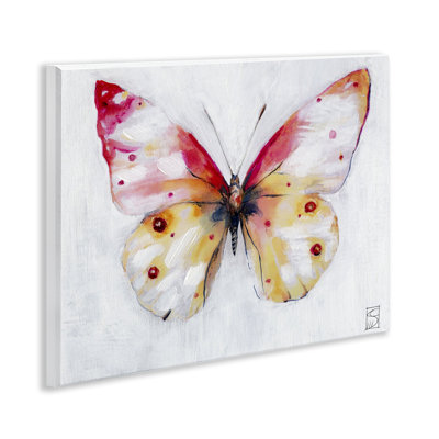 Pink & Yellow Butterfly Wall Plaque, design by Sara Culpepper