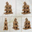 Figurine ours en résine et écureuil totem