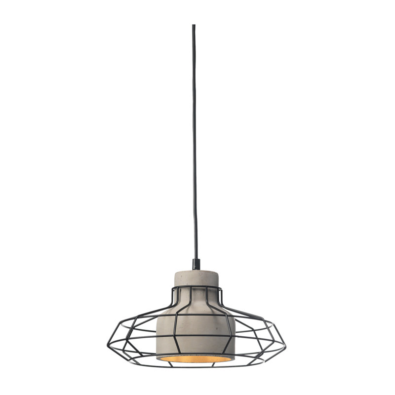 Zain 1 - Light White/Black Dome Pendant