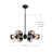 6 - Light Dimmable Sputnik Modern Linear Chandelier