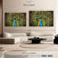 «Fierce Blue Peacock Wall Art» sur toile-1319202305
