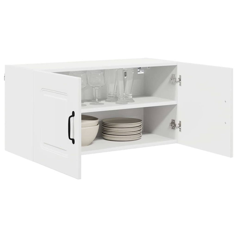 Vidaxl Kitchen Wall Cabinet With Shelf Grey Sonoma 80 X 31 X 40 Cm, 40cm H x 80cm W x 31cm D, White