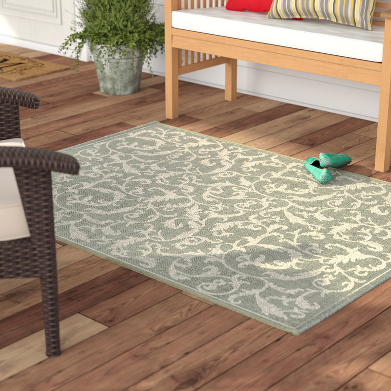 Herefordshire Performance Floral Indoor/Outdoor Area Rug, Rectangle 4' x 5'7"
