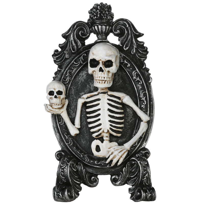 10" Skeleton Throne Decor