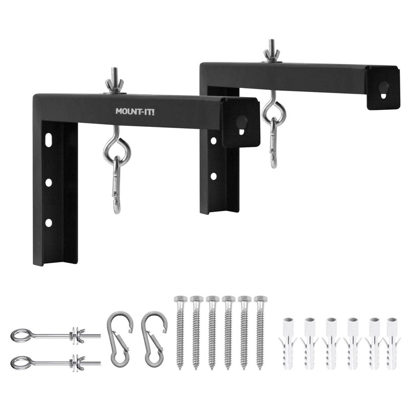 Support pour écran de projecteur universel 12 po - installation murale ou au plafond, Noir, noir, noir, noir