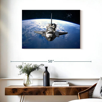 Oberle Space Shuttle Orbiting Earth