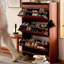 Armoire de rangement pour chaussures en verre