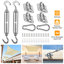 Ensemble de quincaillerie pour pare-soleil en acier inoxydable