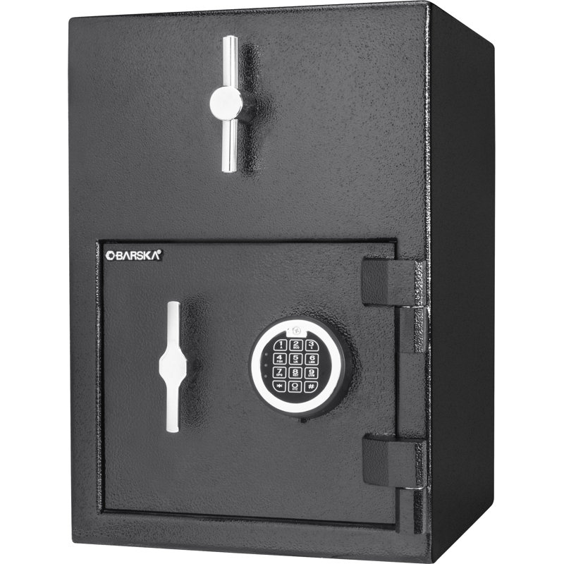 1.15 CUBIC FT ROTARY HOPPER KEYPAD DEPOSITORY SAFE