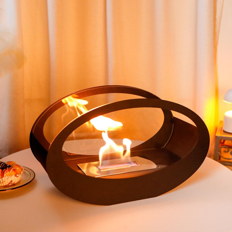 Bio-Ethanol Tabletop Fireplace with Flame Guard