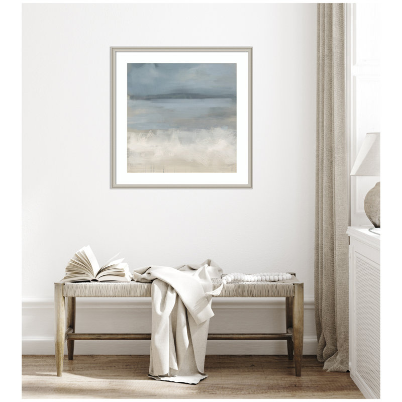 «The Blues» par Mary Sparrow, reproduction d'art encadrée, H 34 po x l 34 po, Argent argent
