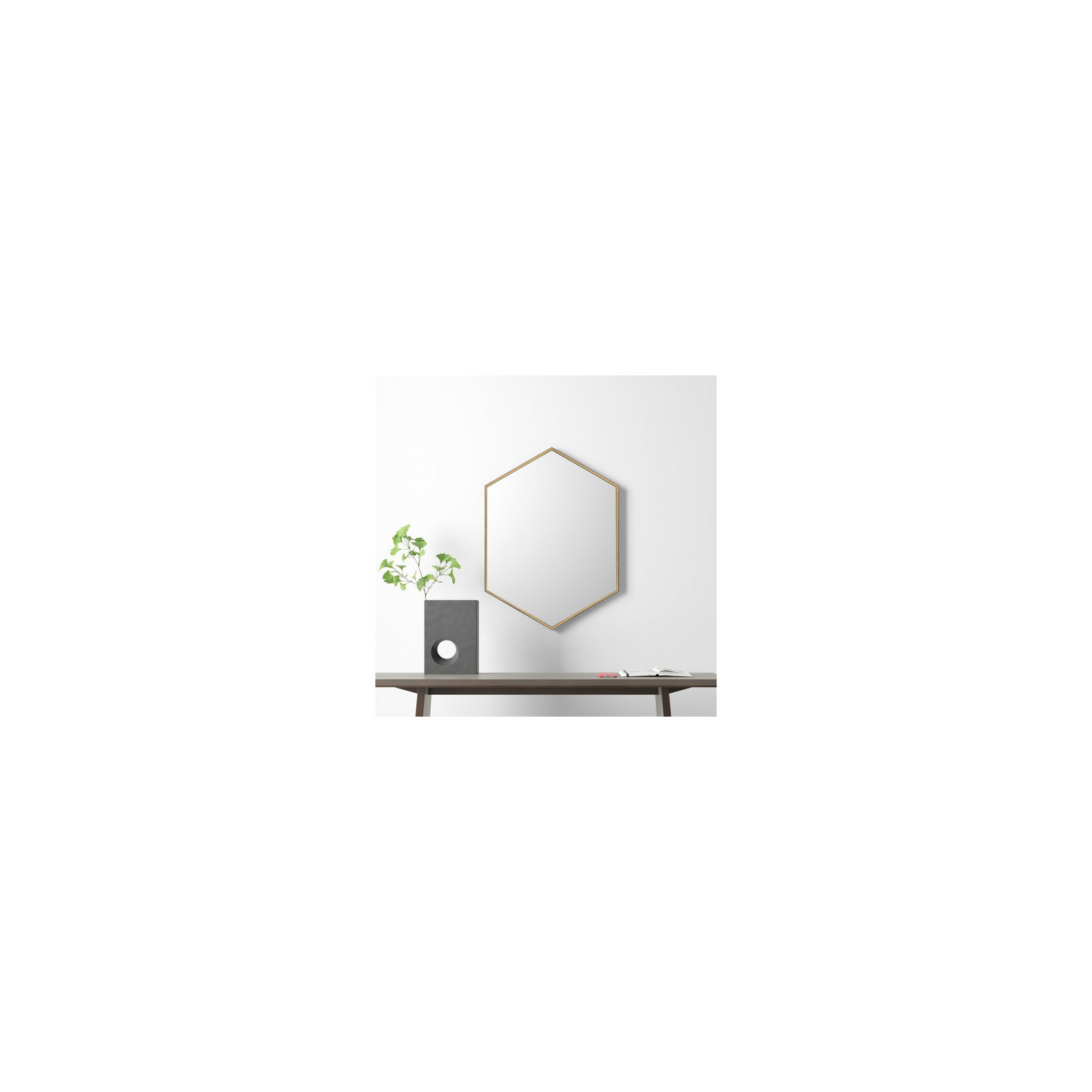Breckler Metal Mirror, Gold, 31" x 22"