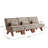 Drayk 90''W 3-Piece Upholstered Modular Sofa With Solid Wood Base and Pillows-1102136795