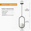 Luminaire suspendu pour îlot de cuisine 1 lumière 1 lumière Globe-86851480