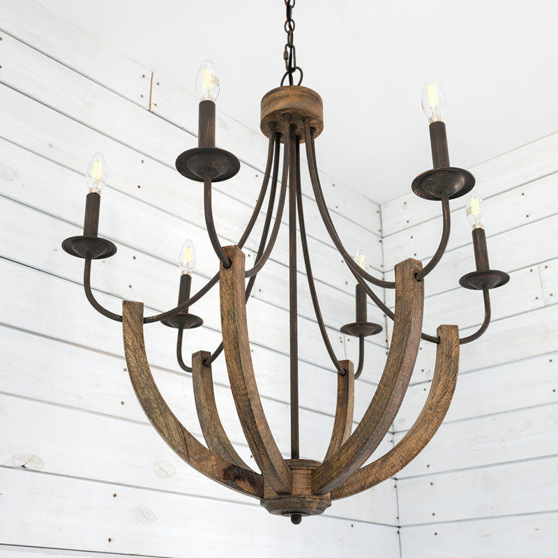 Tybee 6 - Light Dimmable Empire Chandelier