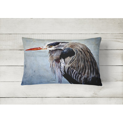 Blue Heron Indoor/Outdoor Throw Pillow