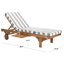Chaise longue simple inclinable en eucalyptus avec coussins 78,70 po Jivera-344942716-509447736