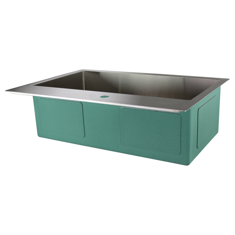 Diamond 32 " L Single Bowl Stainless Steel Kitchen Sink, 1-Hole